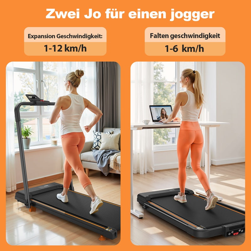 EU Home Office Schreibtisch-Laufbänder, Kompakte Desktop-Laufbänder Mit Neigbaren Tragbaren Laufbändern, 2-in-1-Laufbänder Zum Gehen, Laufen Und Joggen, Mit einer Gewichtskapazität von max. 120 KG
