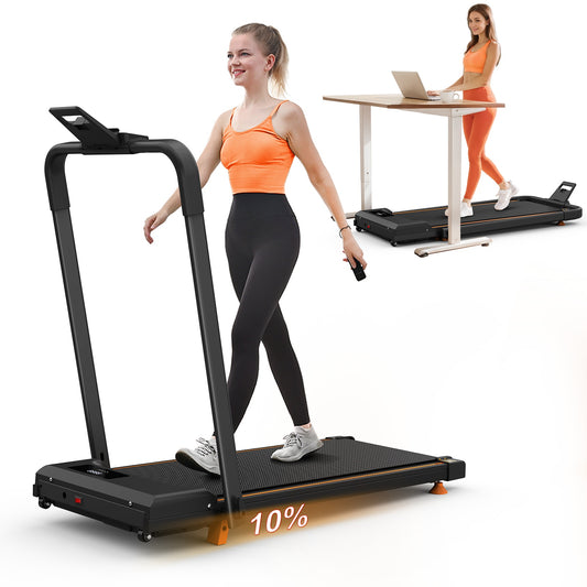EU Home Office Schreibtisch-Laufbänder, Kompakte Desktop-Laufbänder Mit Neigbaren Tragbaren Laufbändern, 2-in-1-Laufbänder Zum Gehen, Laufen Und Joggen, Mit einer Gewichtskapazität von max. 120 KG