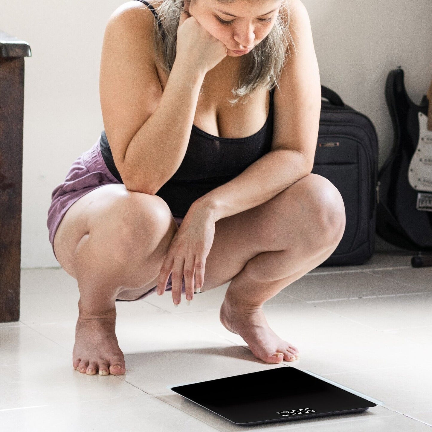 Digitale Personenwaage Step-On-Technologie, hohe Präzision, 180 kg Genauigkeit