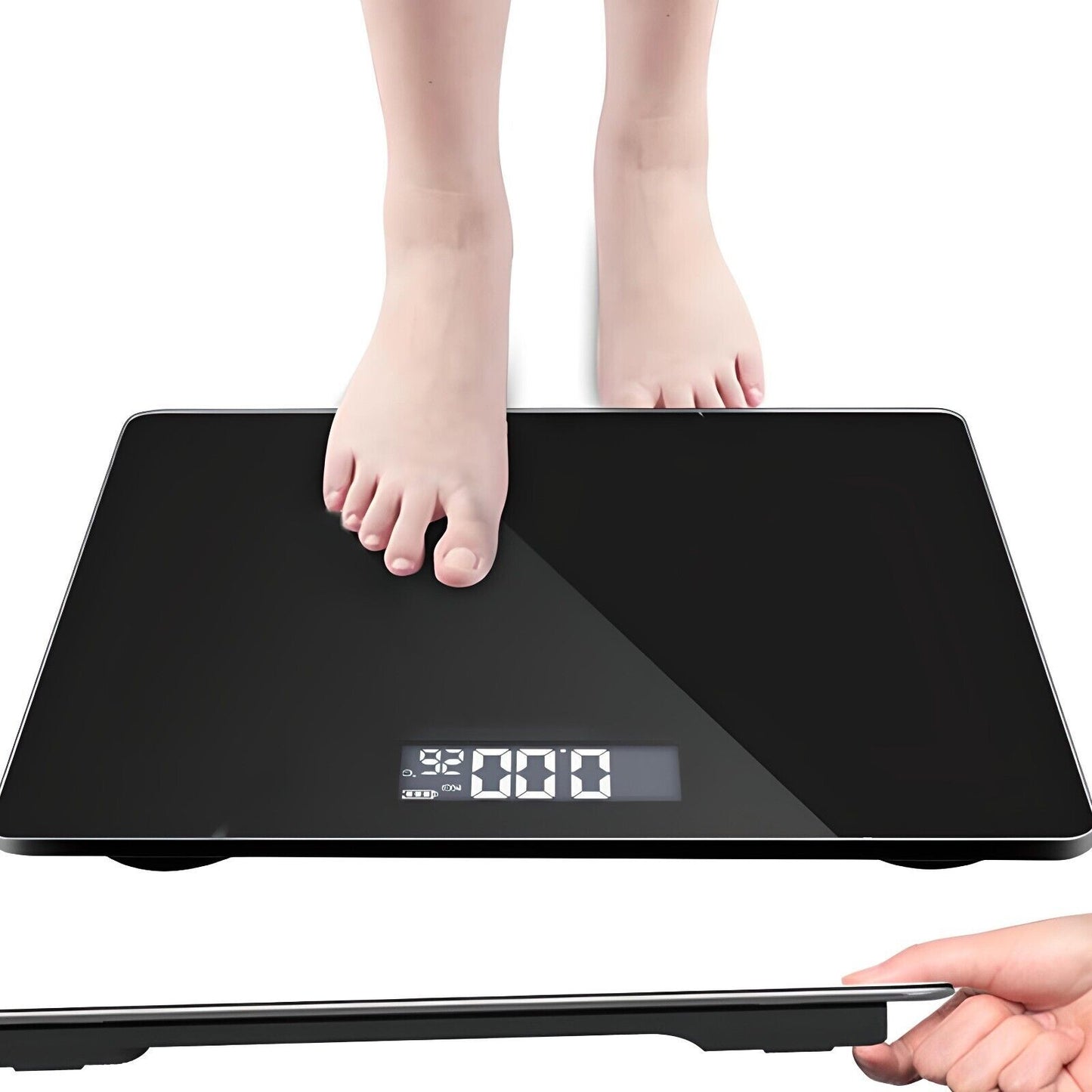 Digitale Personenwaage Step-On-Technologie, hohe Präzision, 180 kg Genauigkeit