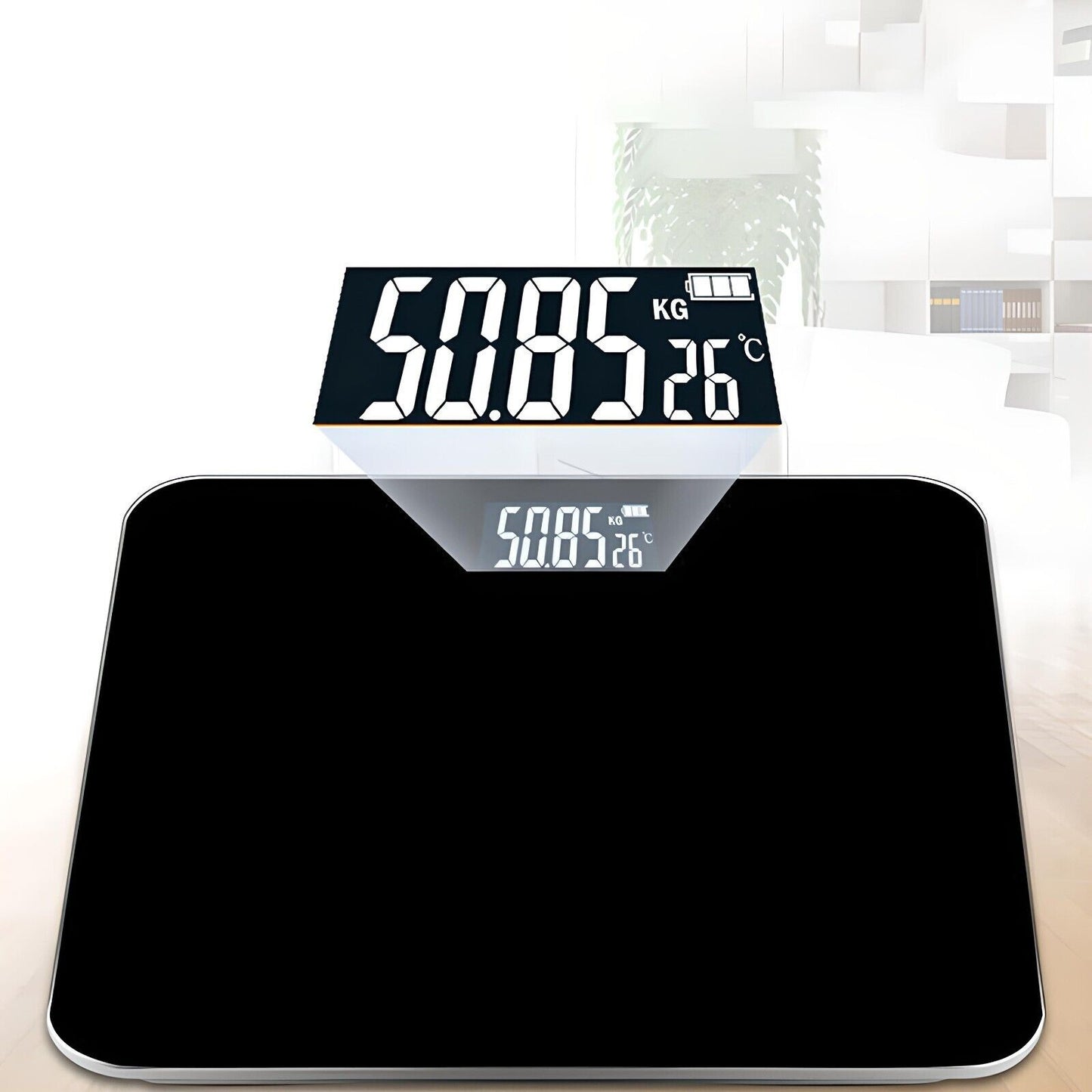 Digitale Personenwaage Step-On-Technologie, hohe Präzision, 180 kg Genauigkeit