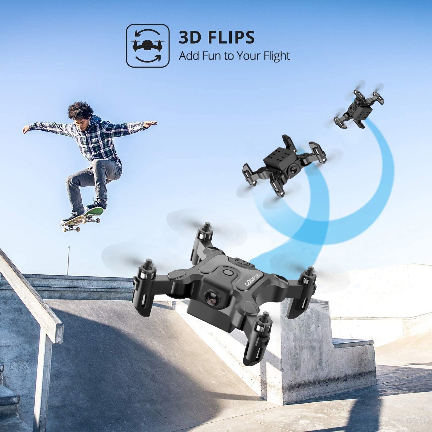 DE 4DRC V2 Mini Drohne Selfie WIFI FPV mit HD Kamera Faltbarer Arm RC Quadcopter