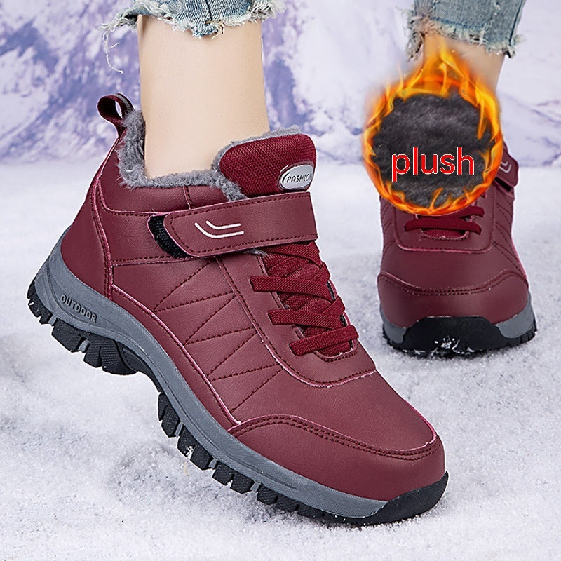 Warme High-Top-Reise-Wanderschuhe mit Fleecefutter für Herren