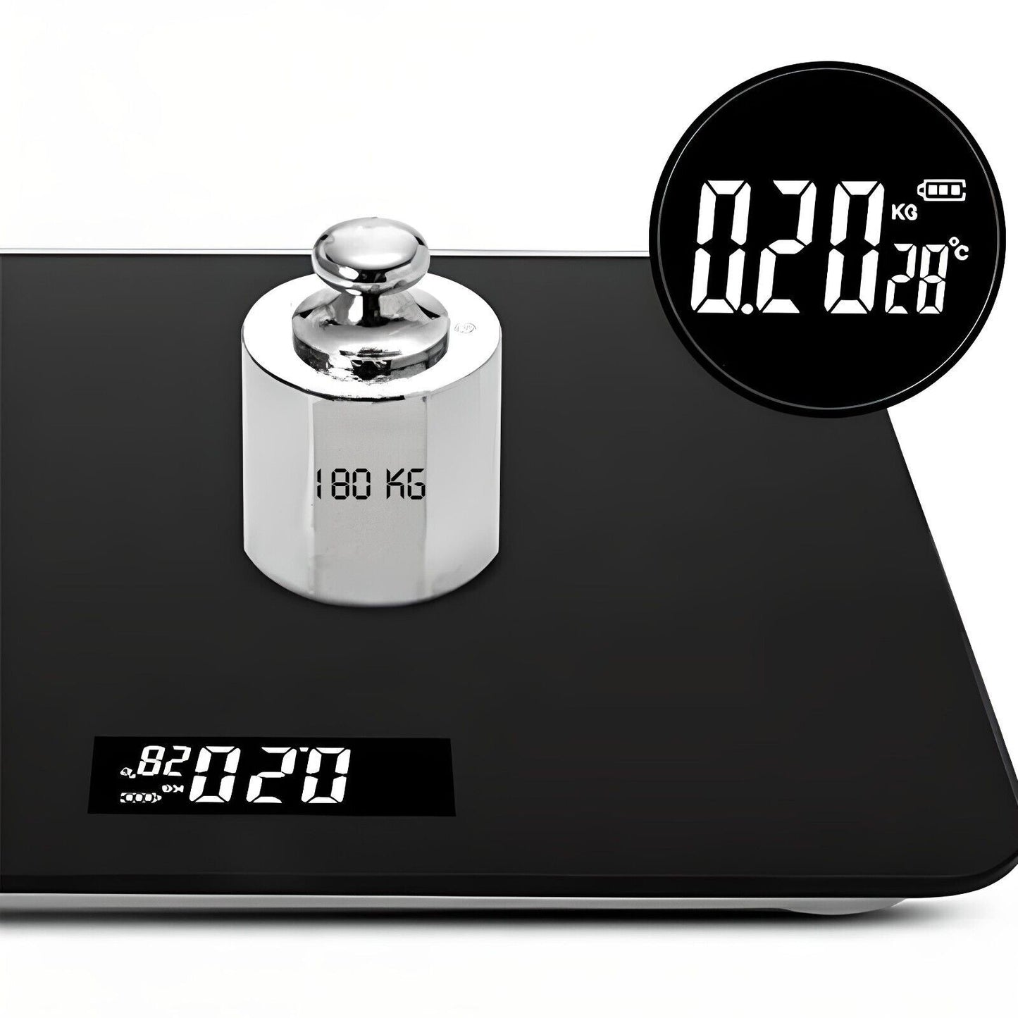 Digitale Personenwaage Step-On-Technologie, hohe Präzision, 180 kg Genauigkeit