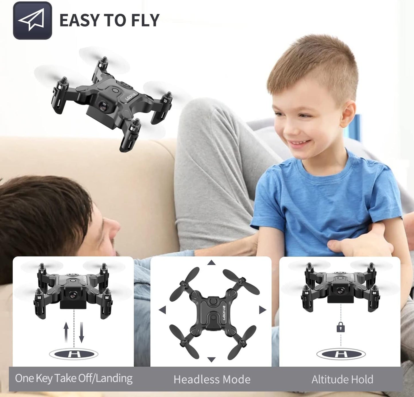 DE 4DRC V2 Mini Drohne Selfie WIFI FPV mit HD Kamera Faltbarer Arm RC Quadcopter