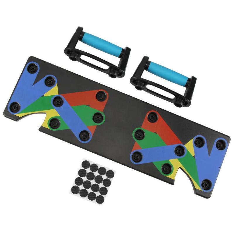 Liegestützbretthalterung mit neun Funktionen Farbcode Push-Up Board