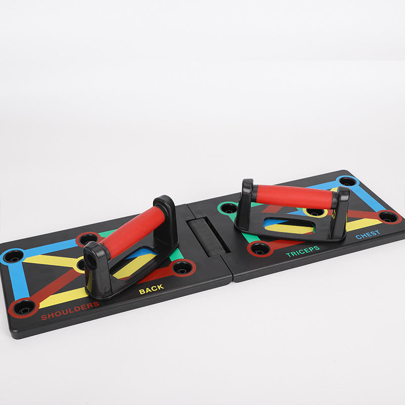 Liegestützbretthalterung mit neun Funktionen Farbcode Push-Up Board