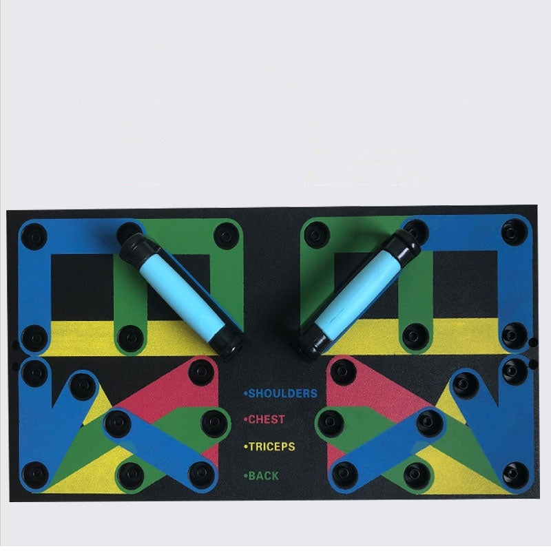 Liegestützbretthalterung mit neun Funktionen Farbcode Push-Up Board