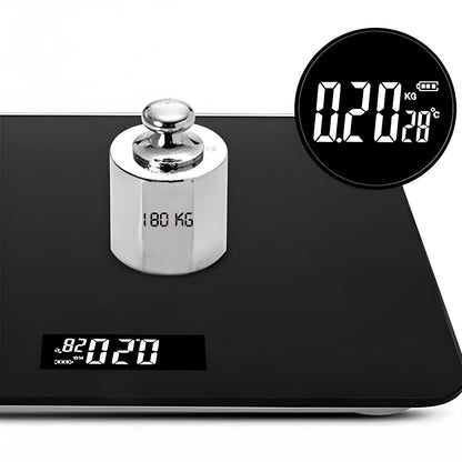 Digitale Personenwaage Step-On-Technologie, hohe Präzision, 180 kg Genauigkeit